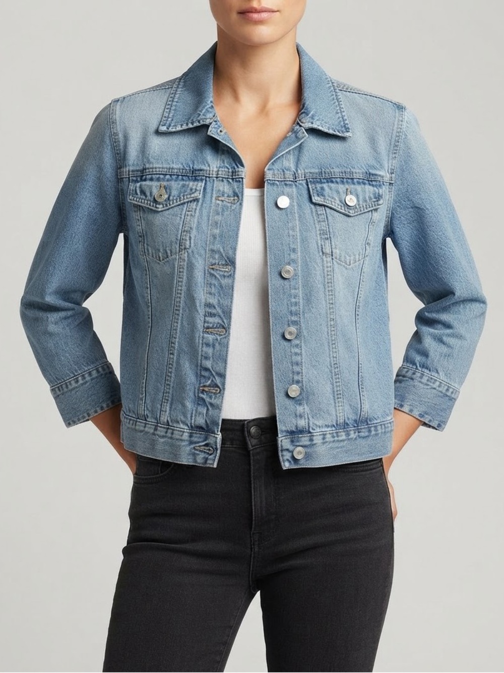 Dkny Jean Blue Denim Jacket, size large